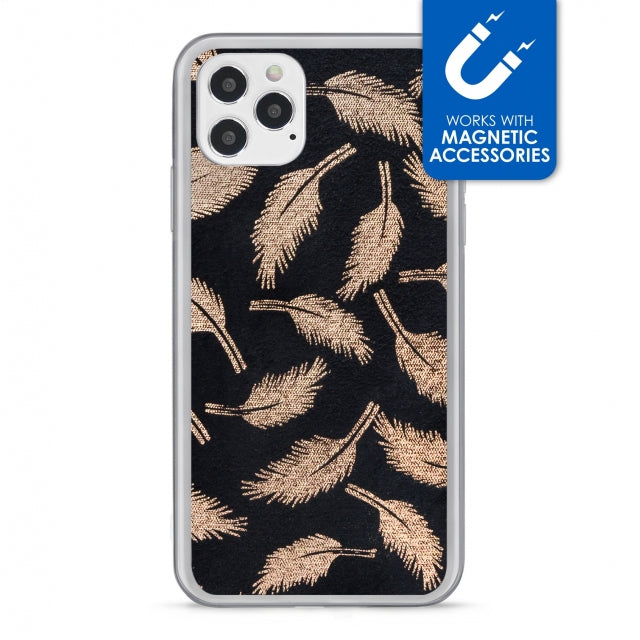 My Style Magneta Case For Apple Iphone 12/12 Pro Golden Feathers