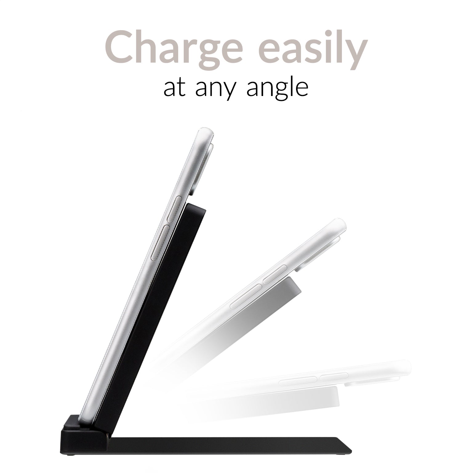 Mobilize Wireless Fast Charger Foldable 5W/7.5W/10W/15W Pu Leather Black