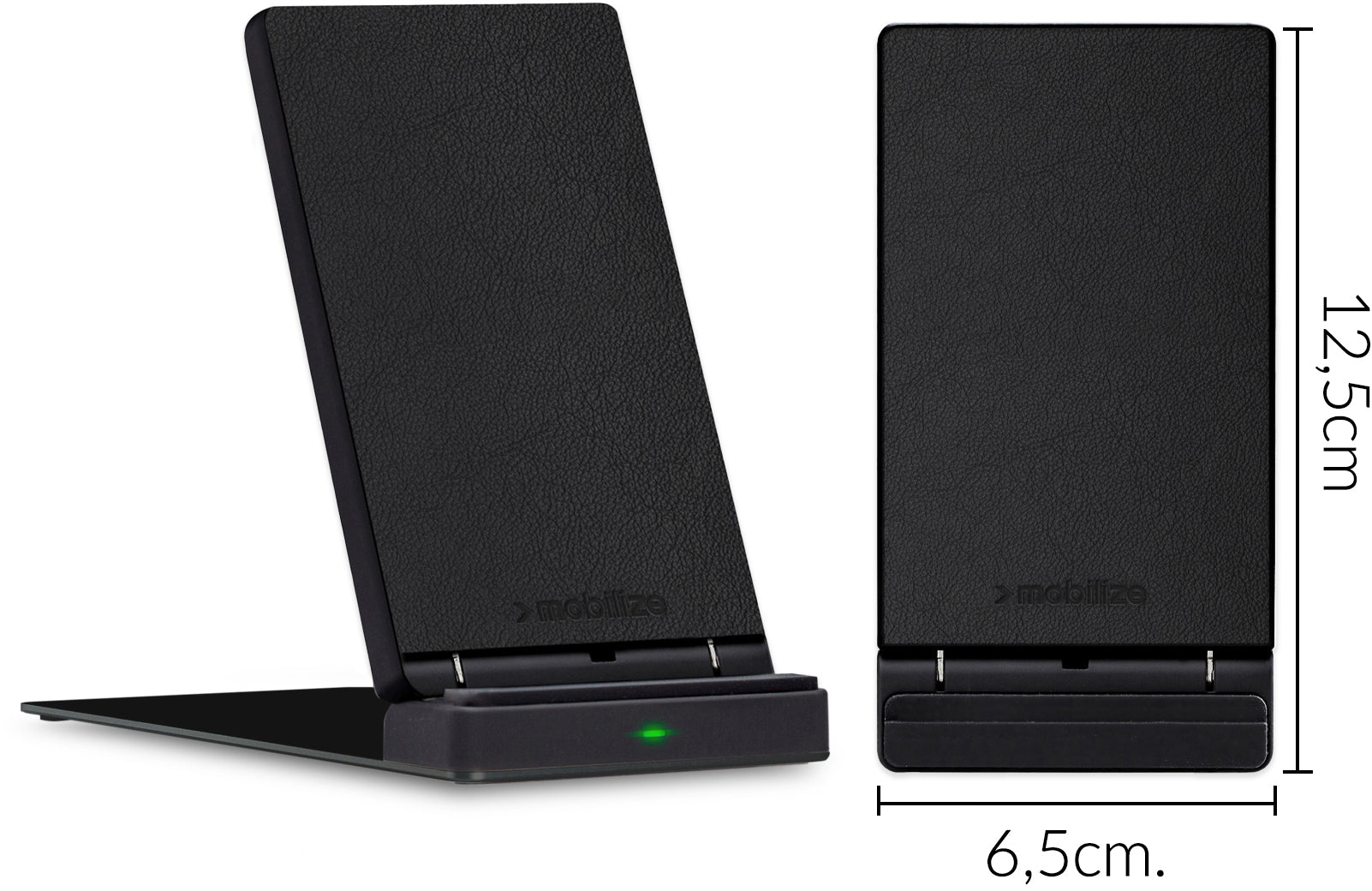 Mobilize Wireless Fast Charger Foldable 5W/7.5W/10W/15W Pu Leather Black