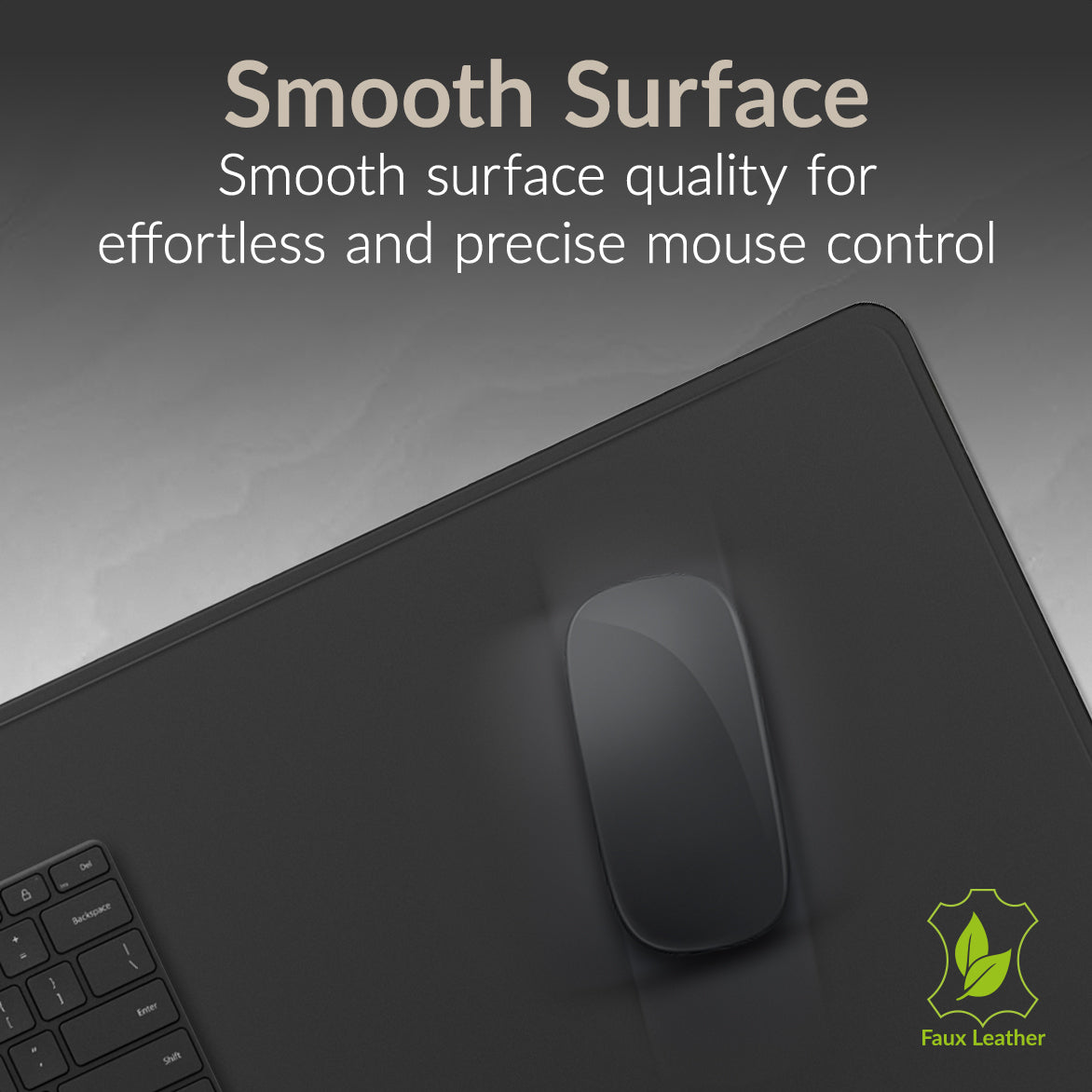 Mobilize Pu Leather Desk Mat With Magnetic Wireless Charger 15W Black