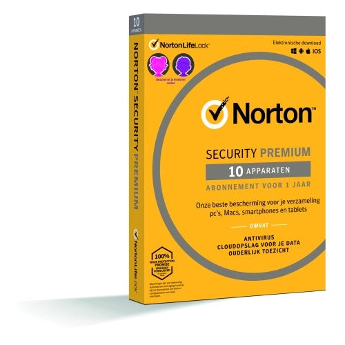 Afbeelding Norton Security Premium 2023 | 10 Apparaten + 25 GB Backup | 1 Jaar