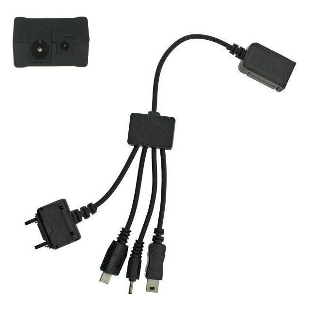 Xccess Charger Adapter Nokia To Mini Usb, Micro Usb, Sony Ericsson And Nokia Black