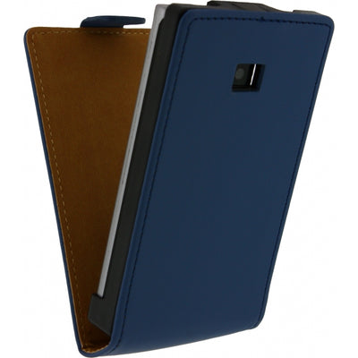 Mobilize Ultra Slim Flip Case Lg Optimus L3 E400 Dark Blue