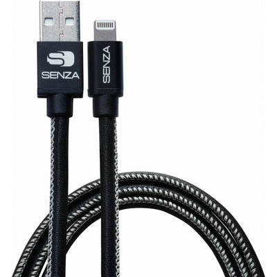 Senza Premium Leather Charge/Sync Cable Lightning 1.5M Black