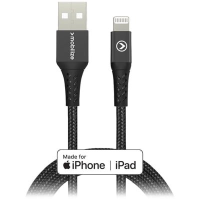 Mobilize Strong Nylon Cable Usb To Apple Mfi Lightning 2M. 60W Black