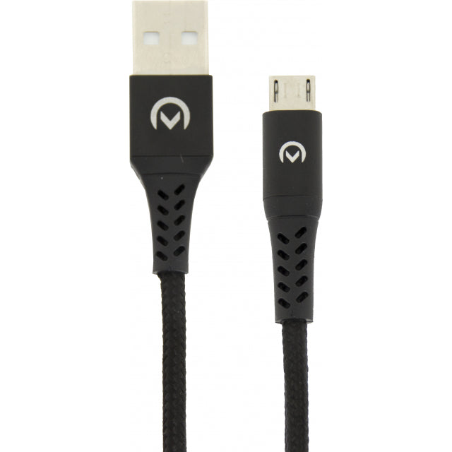 Mobilize Strong Nylon Cable Usb To Micro Usb 1M. 12W Black