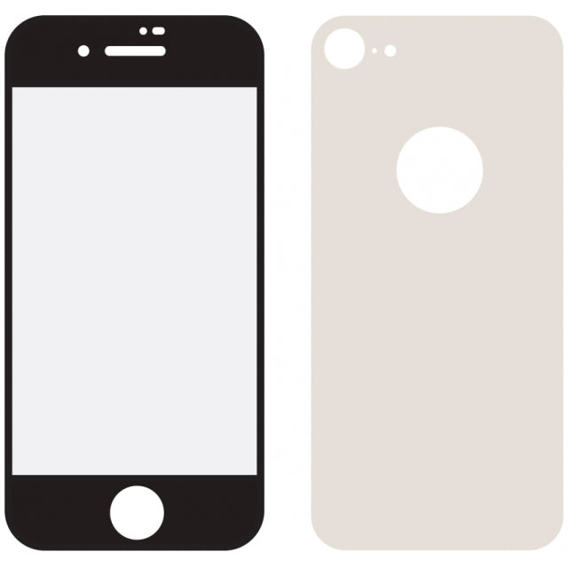 Mobilize Edge-To-Edge Glass Screen Protector Apple Iphone 8 Front And Back Pack Silver Full Glue