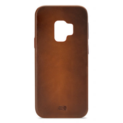 Senza Desire Leather Cover Samsung Galaxy S9 Burned Cognac