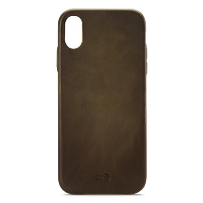 Senza Desire Leather Cover Apple Iphone Xs Max Burned Olive