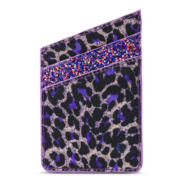 My Style Universal Sticky Card Pocket Purple Leopard