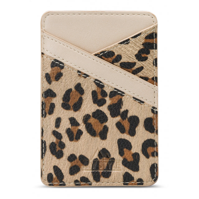 My Style Universal Sticky Card Pocket Beige Leopard