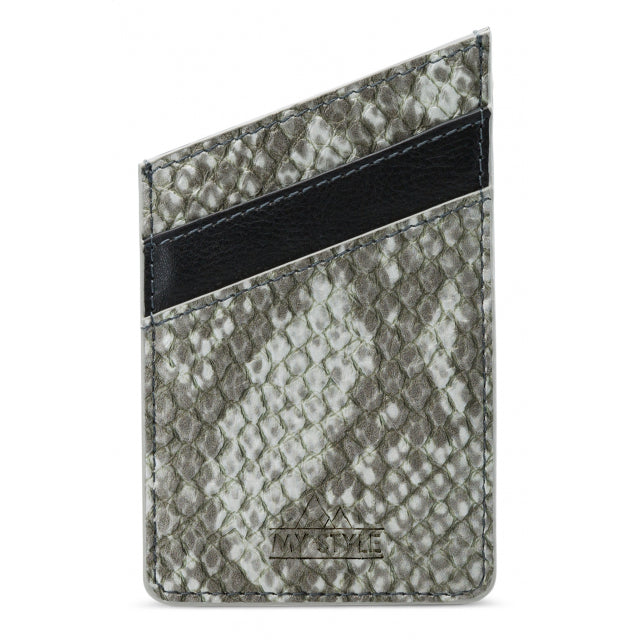 My Style Universal Sticky Card Pocket Grey Snake