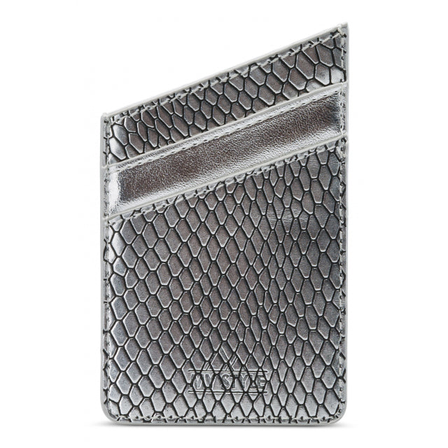 My Style Universal Sticky Card Pocket Silver Snake