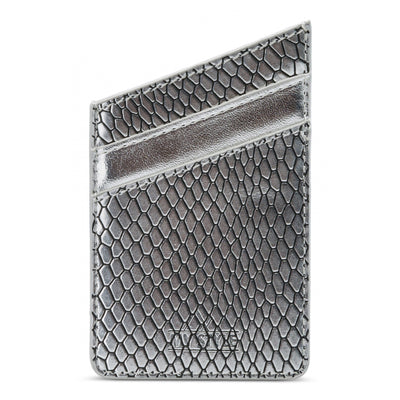 My Style Universal Sticky Card Pocket Silver Snake