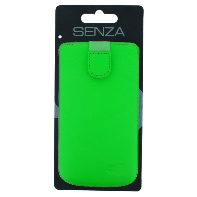 Senza Leather Slide Case Neon Green Size Xxl