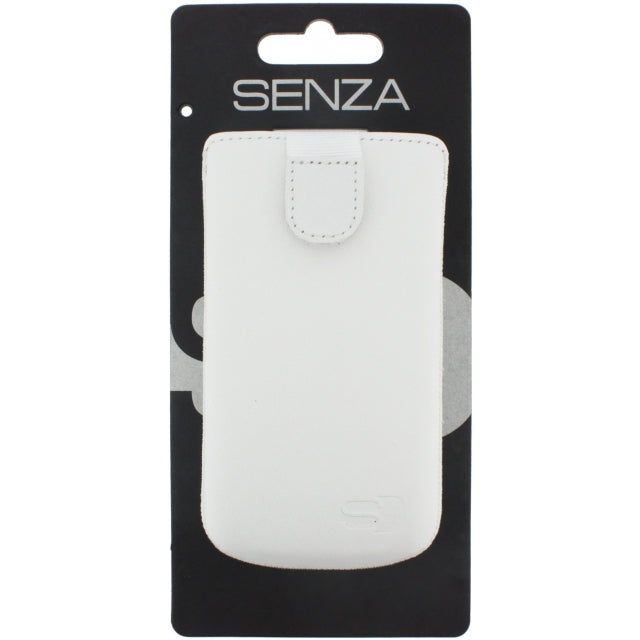 Senza Leather Slide Case White Size M