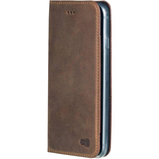 Senza Raw Leather Booklet Apple Iphone 6/6S Chestnut Brown