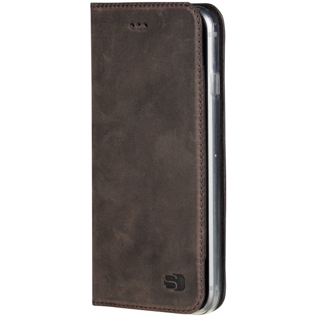 Senza Raw Leather Booklet Apple Iphone 6/6S Walnut Brown