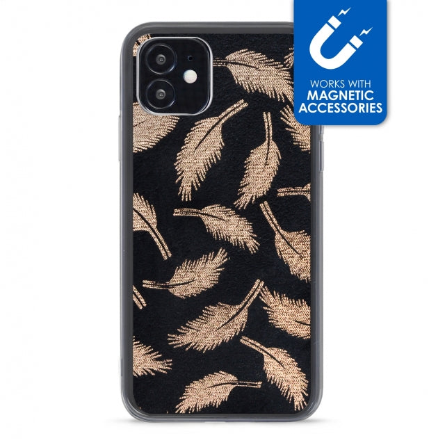 My Style Magneta Case For Apple Iphone 12 Mini Golden Feathers
