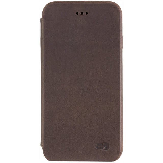 Senza Raw Skinny Leather Booklet Apple Iphone 6/6S Chestnut Brown