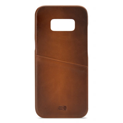 Senza Desire Leather Cover With Card Slot Samsung Galaxy S8+ Burned Cognac