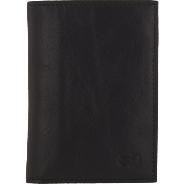 Senza Pure Leather Card Holder Deep Black