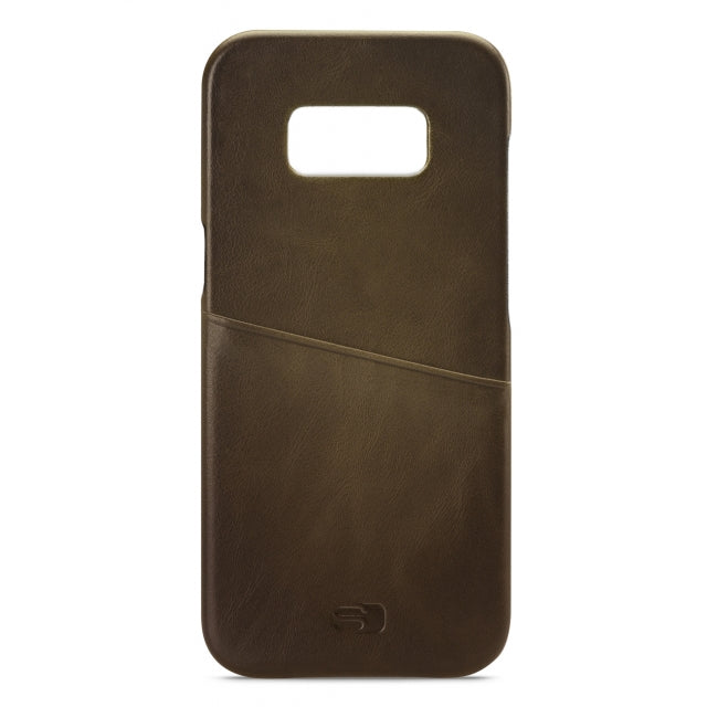 Senza Desire Leather Cover With Card Slot Samsung Galaxy S8 Burned Olive