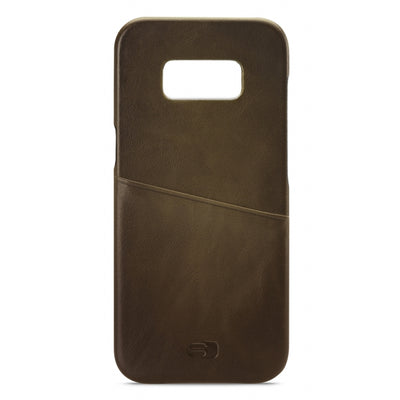 Senza Desire Leather Cover With Card Slot Samsung Galaxy S8 Burned Olive