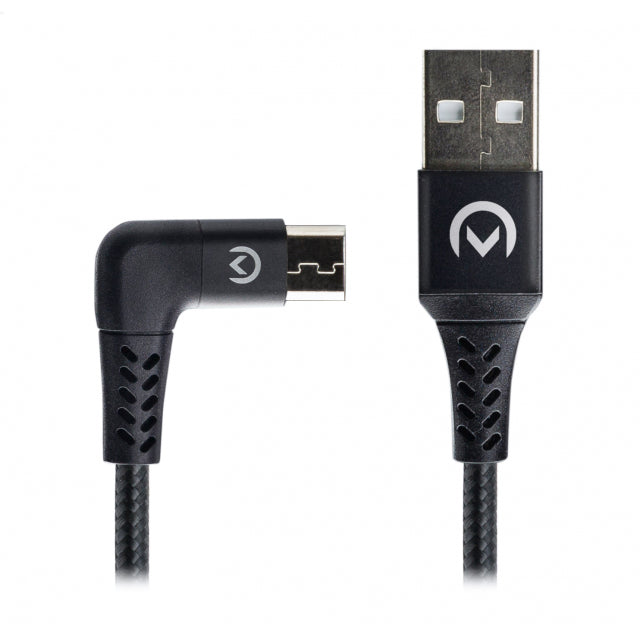 Mobilize Strong Nylon 90° Cable Micro Usb 1.5M. 12W Black