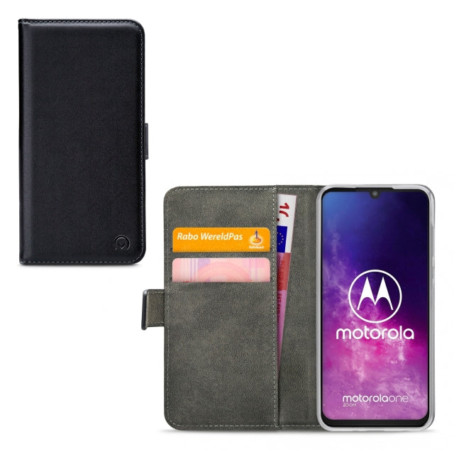 Mobilize Classic Gelly Wallet Book Case Motorola Moto One Zoom Black