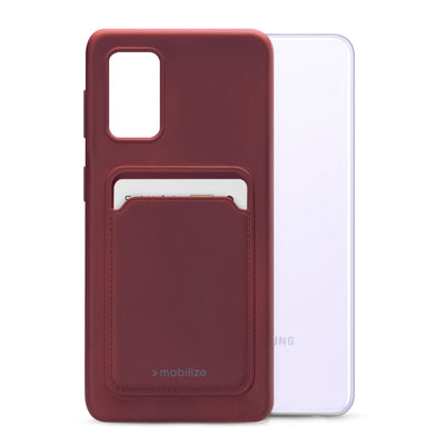 Mobilize Rubber Gelly Card Case Samsung Galaxy A32 5G Matt Bordeaux
