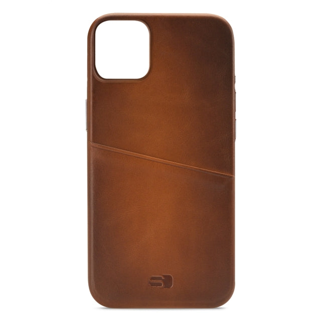 Senza Desire Leather Cover With Card Slot Apple Iphone 14 Plus Burned Cognac