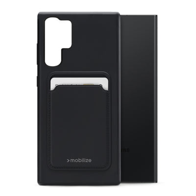 Mobilize Rubber Gelly Card Case Samsung Galaxy S23 Ultra 5G Matt Black