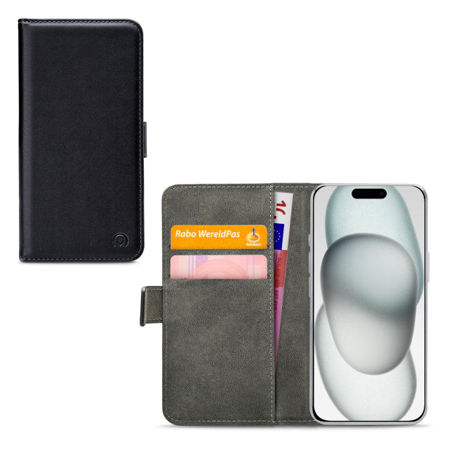 Mobilize Classic Gelly Wallet Book Case Apple Iphone 15 Black