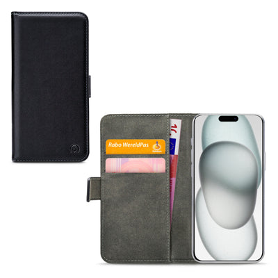 Mobilize Classic Gelly Wallet Book Case Apple Iphone 15 Plus Black