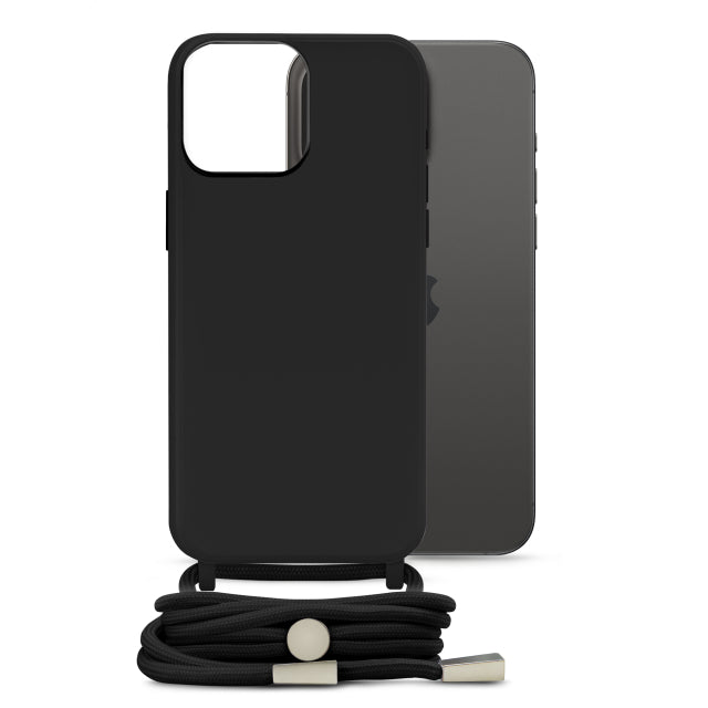 Mobilize Lanyard Gelly Case For Apple Iphone 15 Pro Max Black