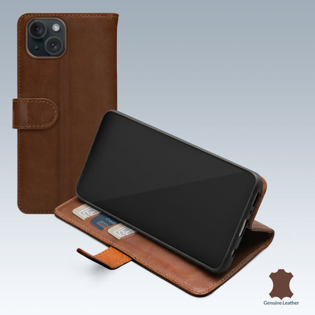 Mobilize Leather Wallet Apple Iphone 15 Brown