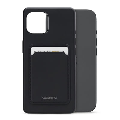 Mobilize Rubber Gelly Card Case Apple Iphone 15 Matt Black