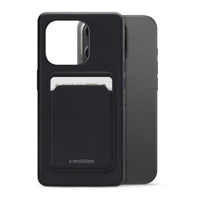 Mobilize Rubber Gelly Card Case Apple Iphone 15 Pro Matt Black