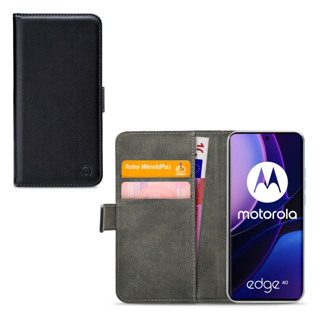 Mobilize Classic Gelly Wallet Book Case Motorola Edge 40 Black