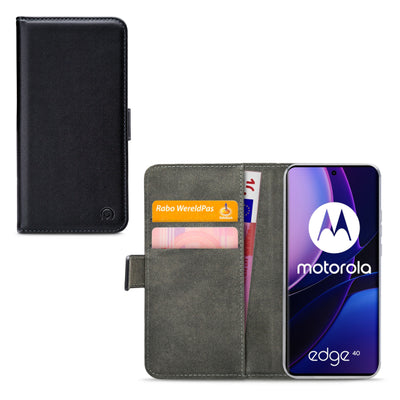 Mobilize Classic Gelly Wallet Book Case Motorola Edge 40 Black