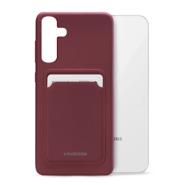 Mobilize Rubber Gelly Card Case Samsung Galaxy S23 Fe 5G Matt Bordeaux