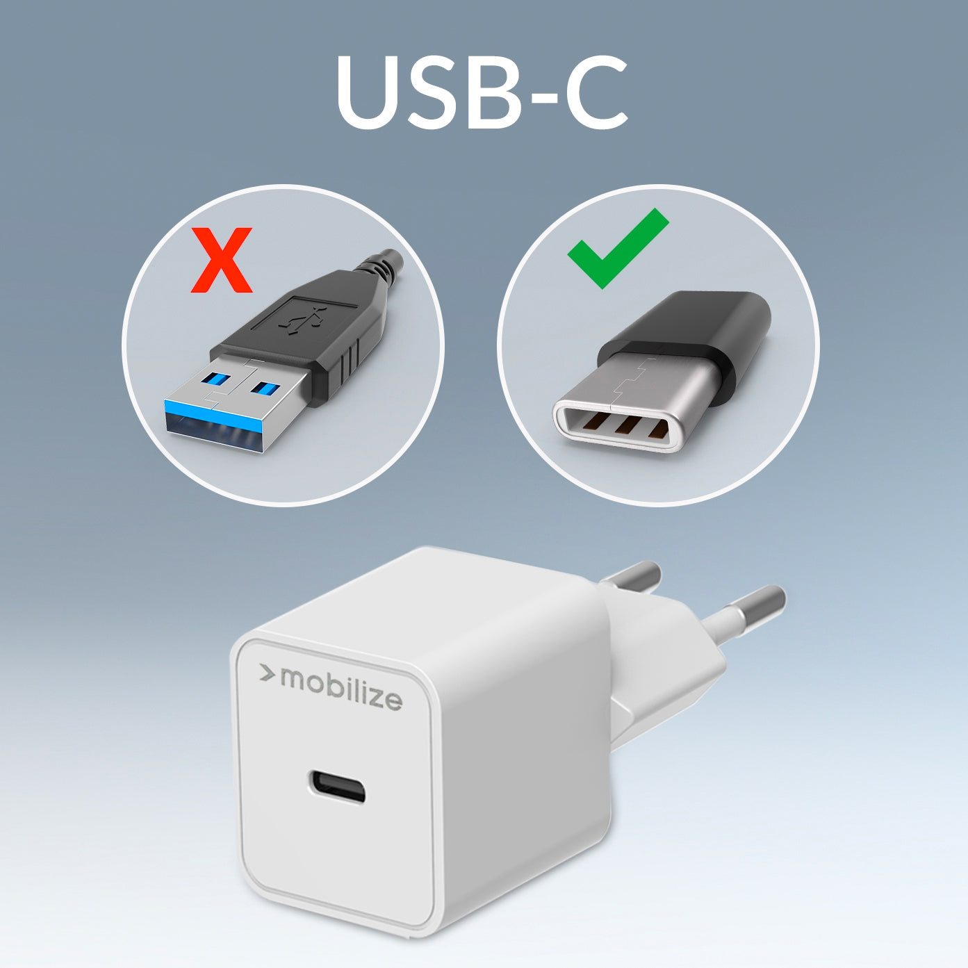 Mobilize Wall Charger Usb-C Gan 30W With Pd/Pps White