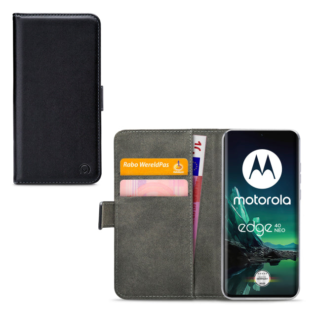 Mobilize Classic Gelly Wallet Book Case Motorola Edge 40 Neo Black