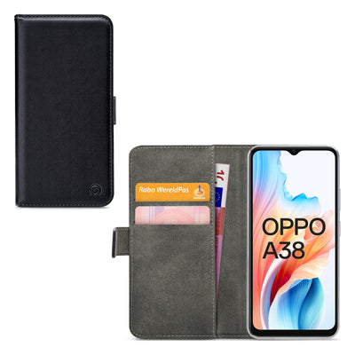 Mobilize Classic Gelly Wallet Book Case Oppo A38 Black