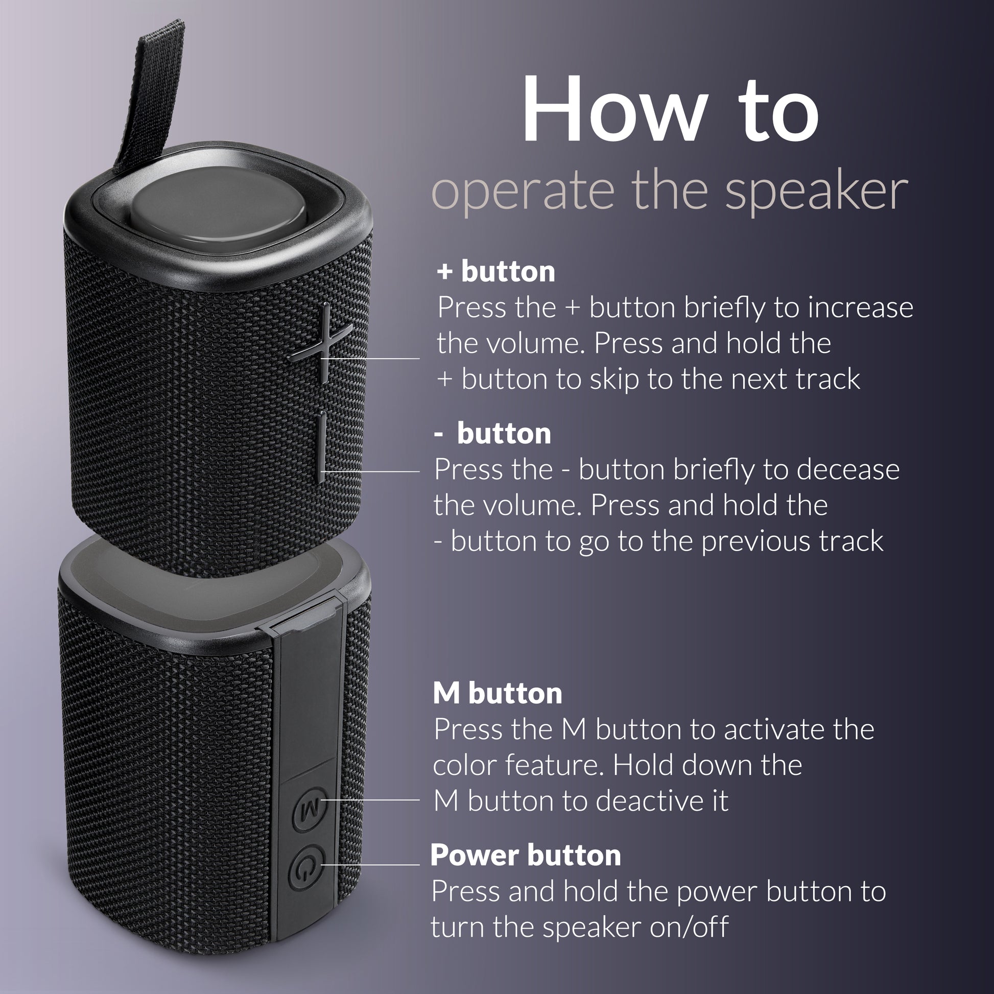 Mobilize 2In1 Tws Speaker Black