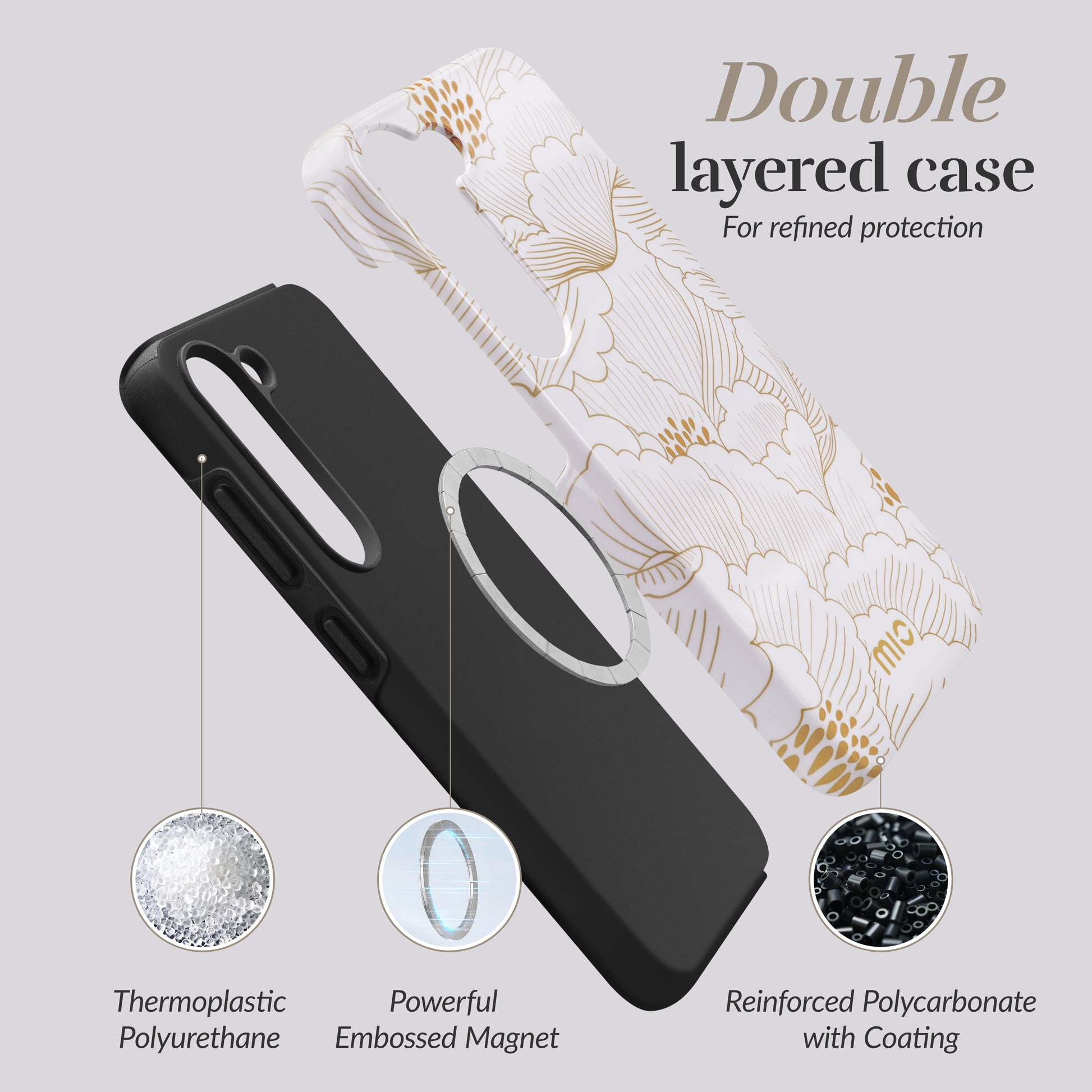 Mio By Mobilize Mio White Roses Magsafe Compatible For Samsung A35 5G