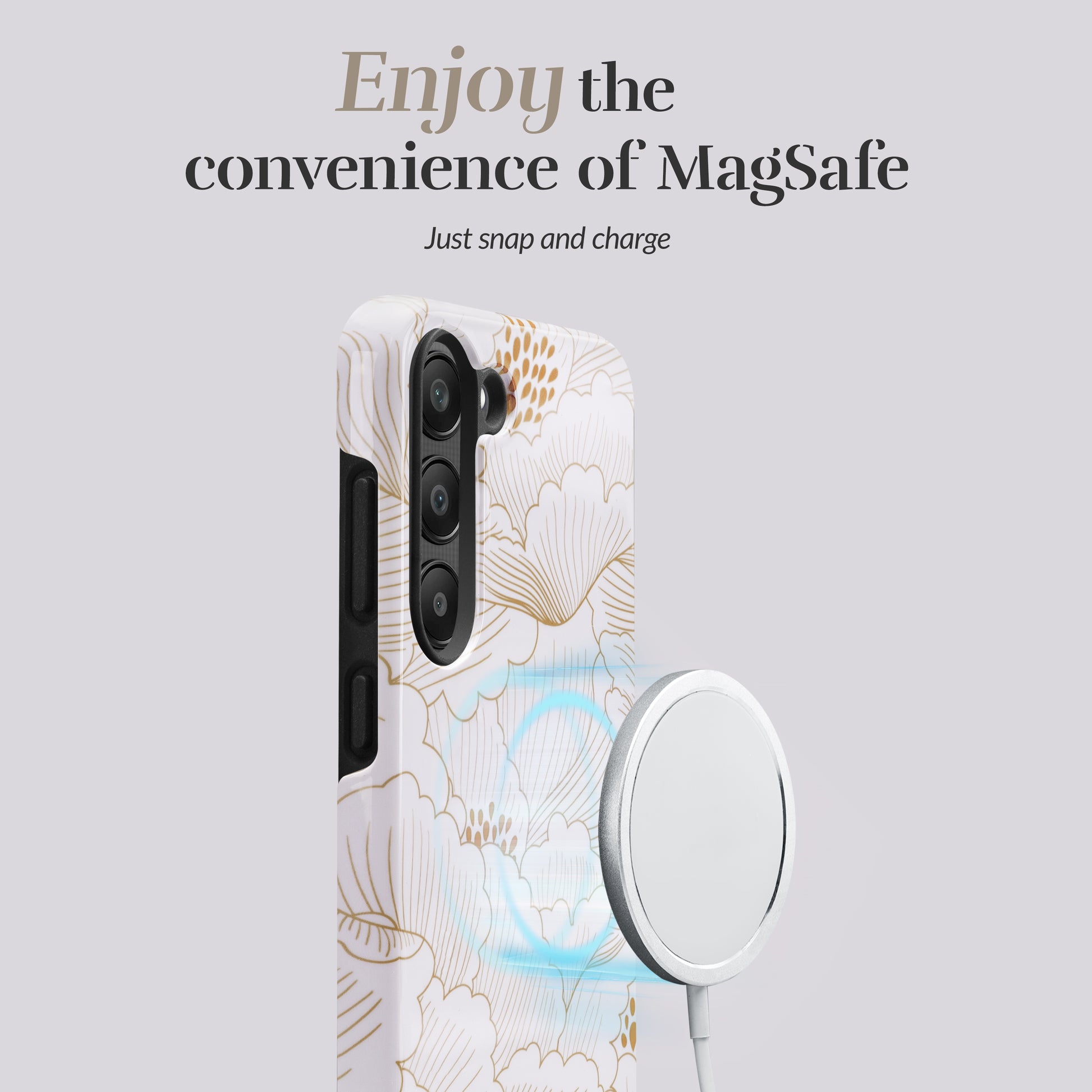 Mio By Mobilize Mio White Roses Magsafe Compatible For Samsung A34 5G