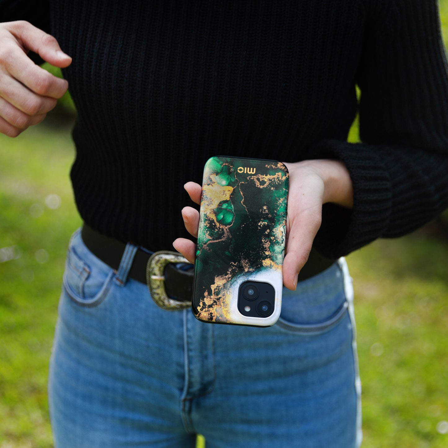 Mio By Mobilize Mio Green Marble Magsafe Compatible For Iphone 13/14/15