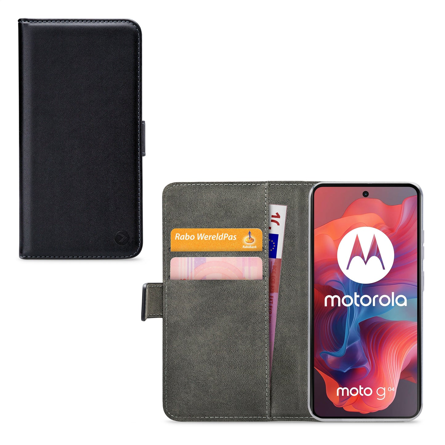 Mobilize Classic Gelly Wallet Book Case Motorola Moto G04/G24 Black